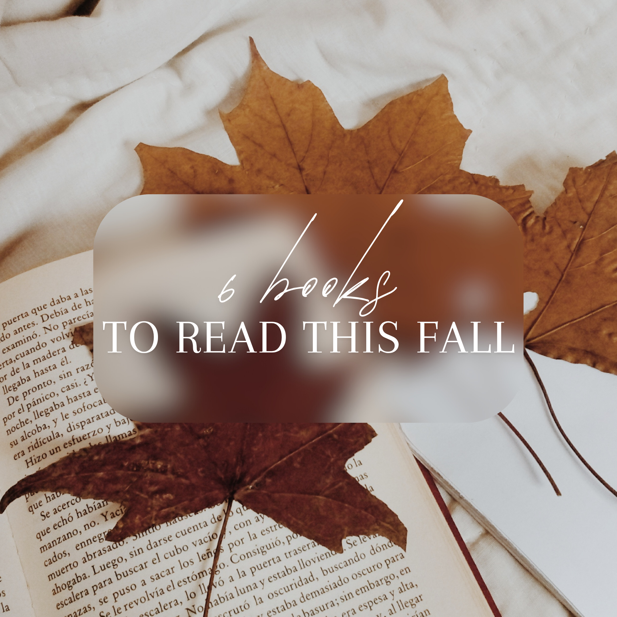 Six Books to Read This Fall & Before Halloween